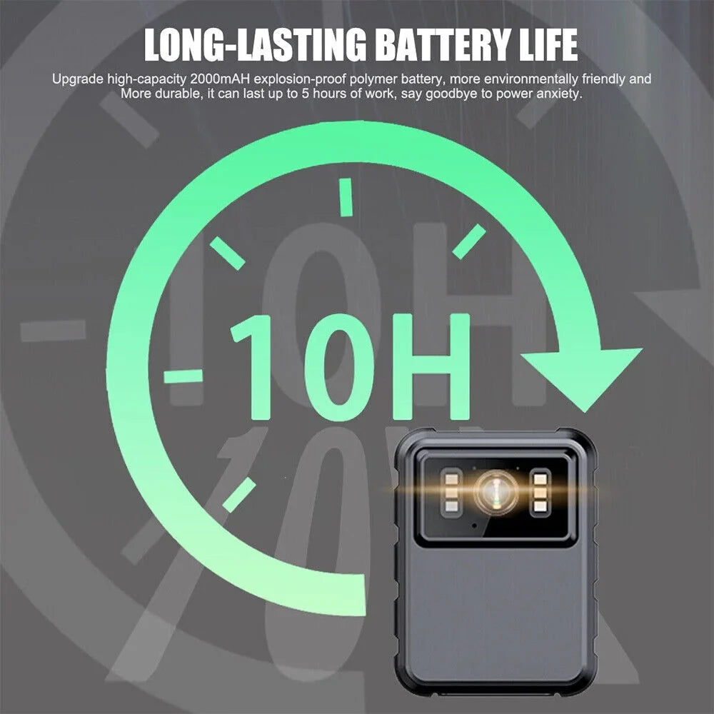 JahyShow Night Vision Body Camera - Mini Camcorder with 1080P Audio Video  and WiFi Connectivity
