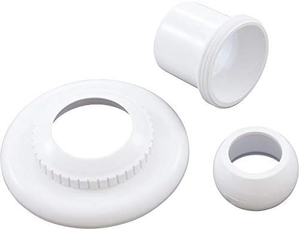 SP1422E White 1-Inch Opening Large Hydrostream Extended Directional Flow Inlet Fitting With 1-1/2-Inch  Thread