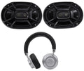 2) Polk Audio DB692 6X9" 450w Car Marine//Motorcycle/Boat Speakers+Headphones