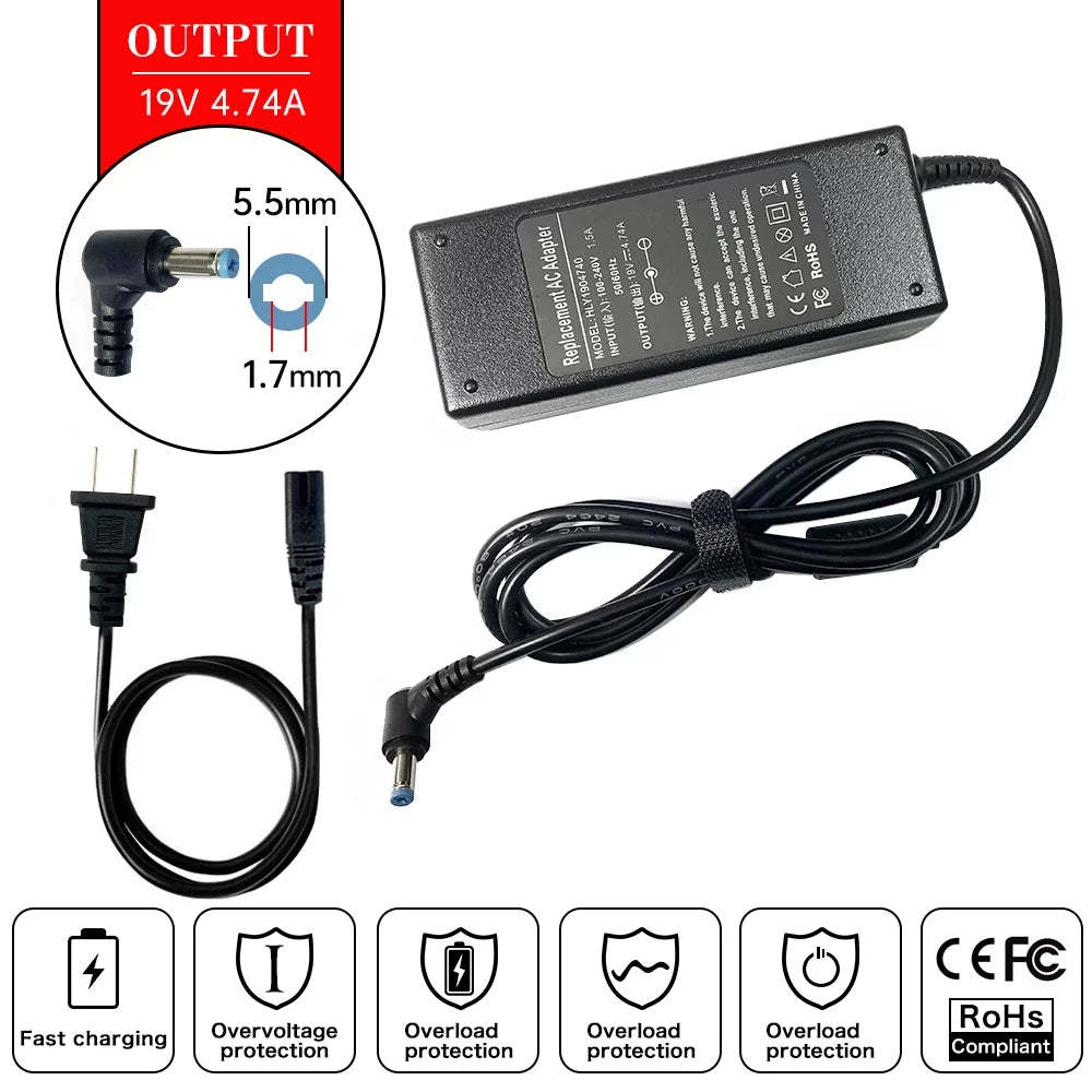 Laptop  Adapter Charger for Packard Bell EasyNote LV11--012FR TS11--215UK TM82--018UK TK36--032CZ TK85--205FR TK13--134CZ TK13--016NL NS45--346CZ TS44--661CZ NM87--534CZ LS44-
