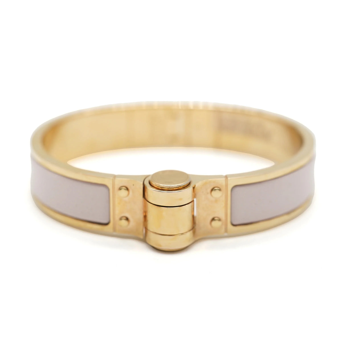 Hermes Charniere Uni Narrow Hinged Bracelet In Rose Candeur Pre-Owned