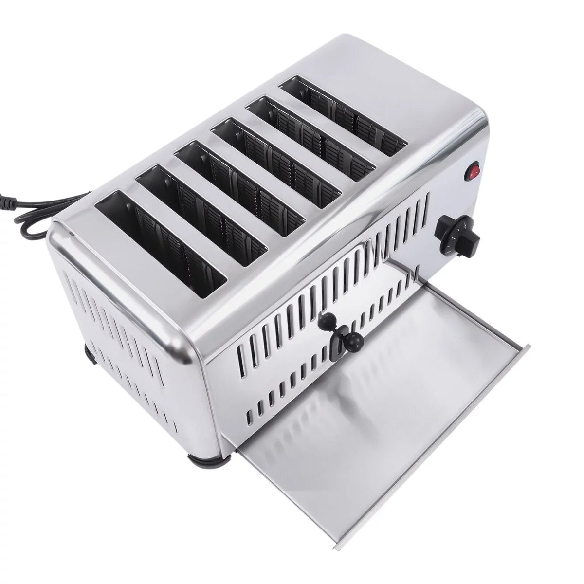 Commercial 6-Slice Toaster 1680W Electric Bread Toaster Bagel Toaster Machine