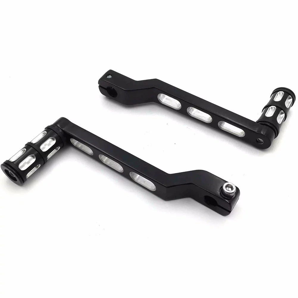 '- Style 009A- Motorcycle Black Aluminum Heel Toe Shift Levers/Gear Shift Pedal Levers w/ Shifter Pegs For Harley Davidson Electra Glide 1988 and later