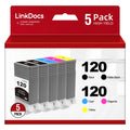PFI120 -120 Ink Cartridges Replacement for Canon PFI120 -120 -120MBK -120BK -120C -120M -120Y Work for Canon ImagePROGRAF  -200 -205 -300 -305 and -200 -300 Printer