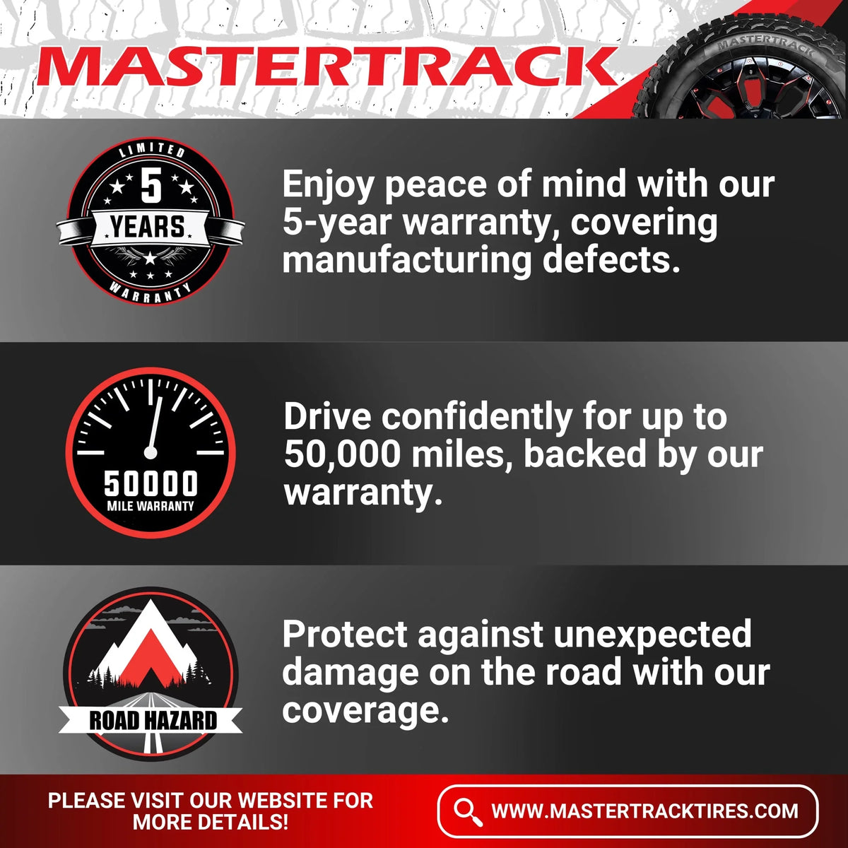 Mastertrack   All Terrain LT265/70R17 10 Ply E 123S  Light Truck Tire 265/70/17(Tire Only)