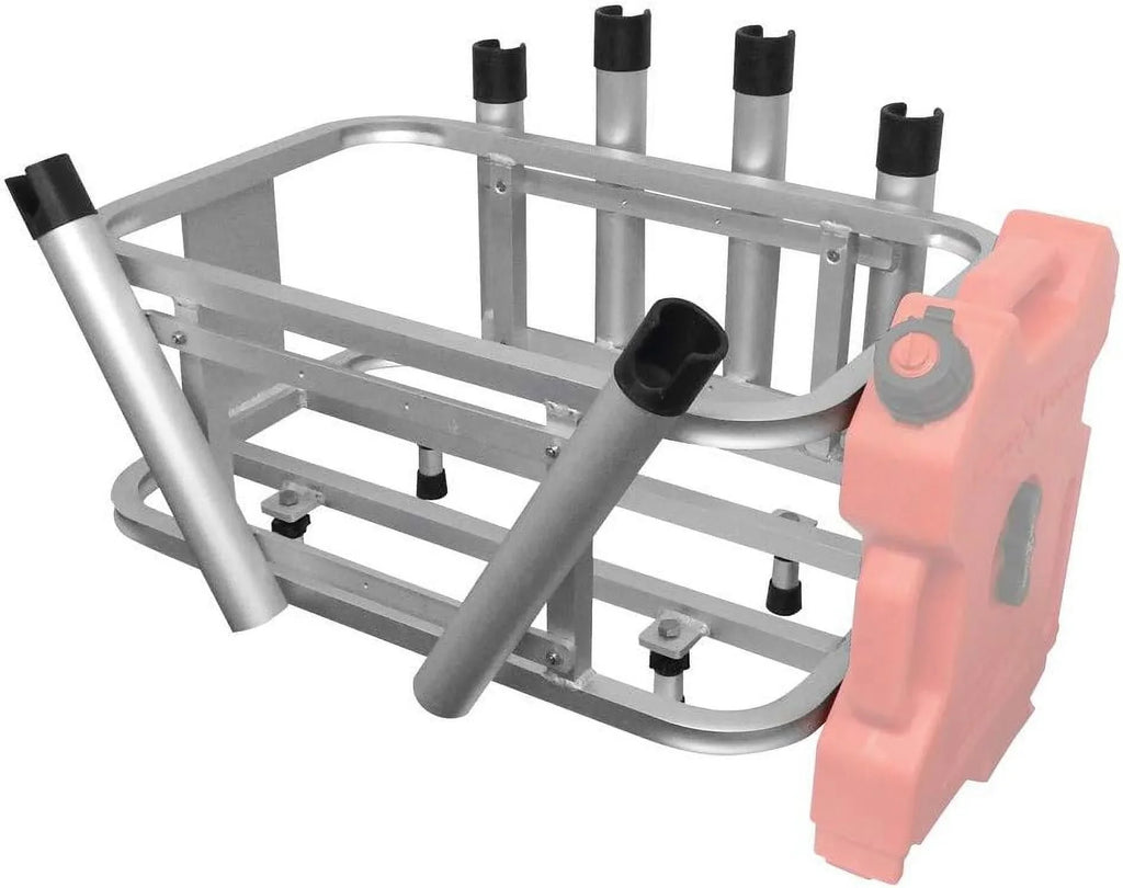 Aluminum Jet Ski  Fishing Rod Rack And Cooler Combo - Compatible With Rotopax Fuel Can Mounts