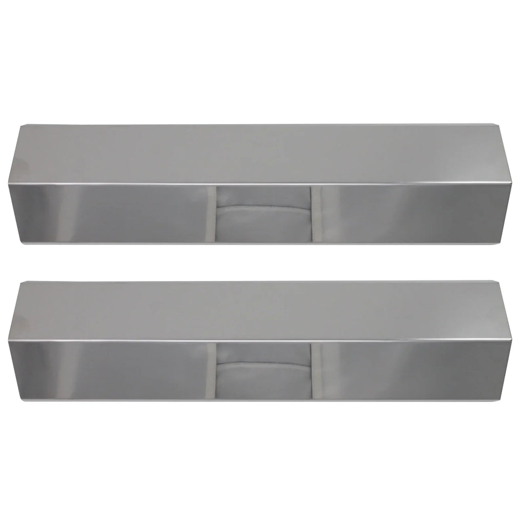 2-Pack  Grill Heat Shield Plate Tent Replacement Parts for Charmglow 810-8410-F - Compatible Barbeque Stainless Steel Flame Tamer, Guard, Deflector, Flavorizer Bar, Vaporizer Bar, Burner Cover 15"