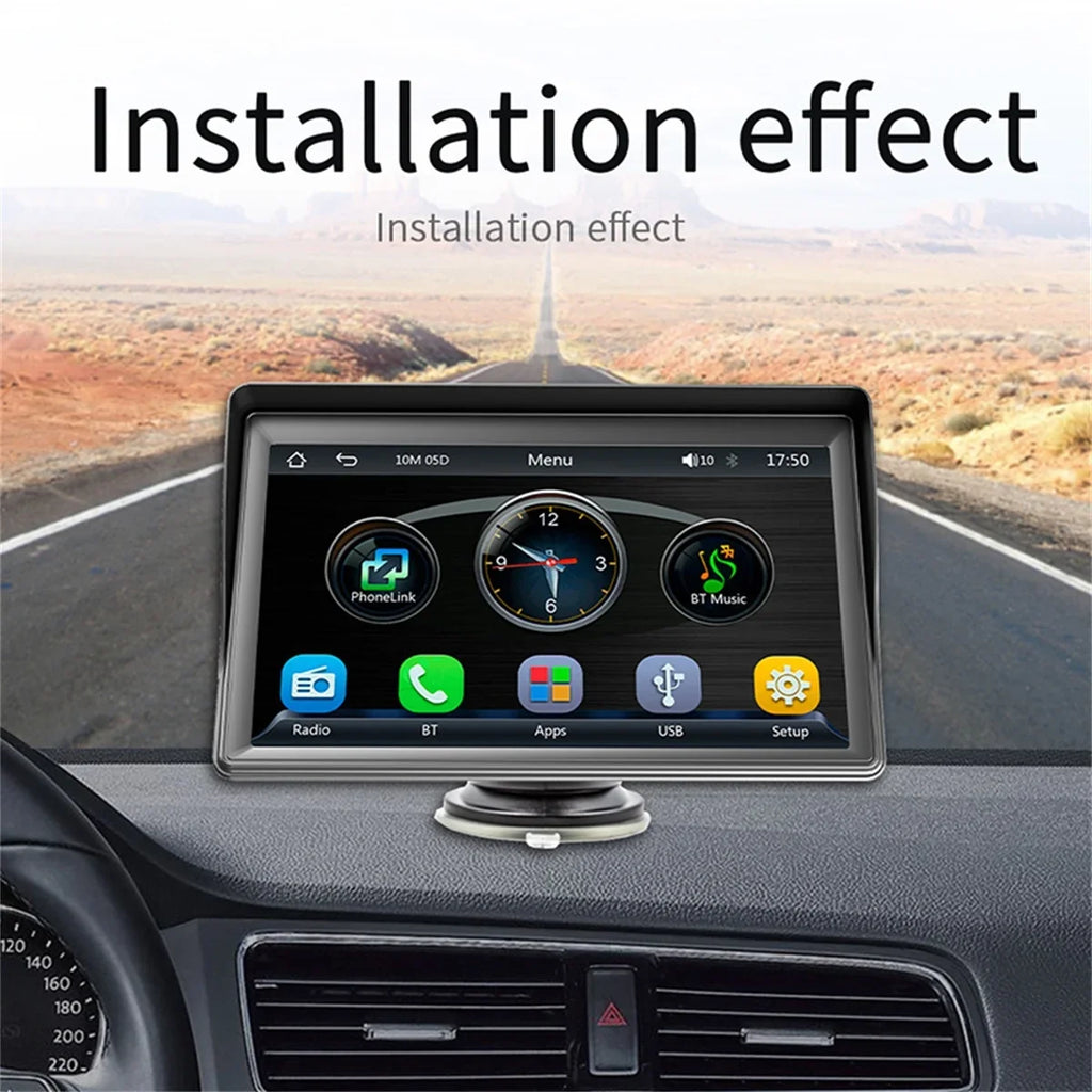 7 Inch Car Stereo Radio, Double  Bluetooth Car MP5 Player, Digital Display Full  Touchscreen with Reverse Camera and Mirror Link Function, android auto