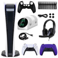 Sony PlayStation 5 Digital Console with Extra Purple Dualsense Controller and Accessories Kit (PS5, PlayStation Digital Version)
