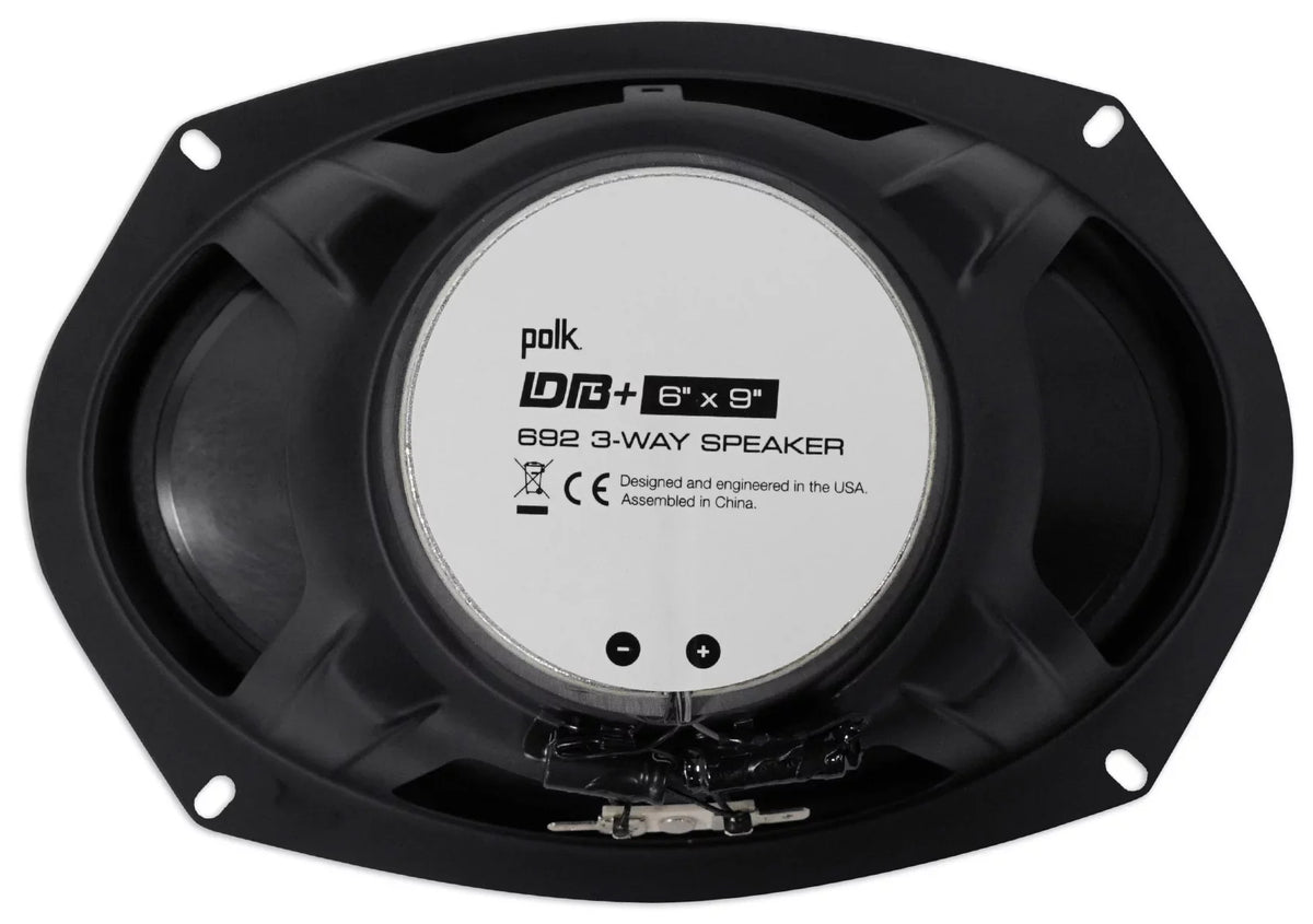 2) Polk Audio DB692 6X9" 450w Car Marine//Motorcycle/Boat Speakers+Headphones