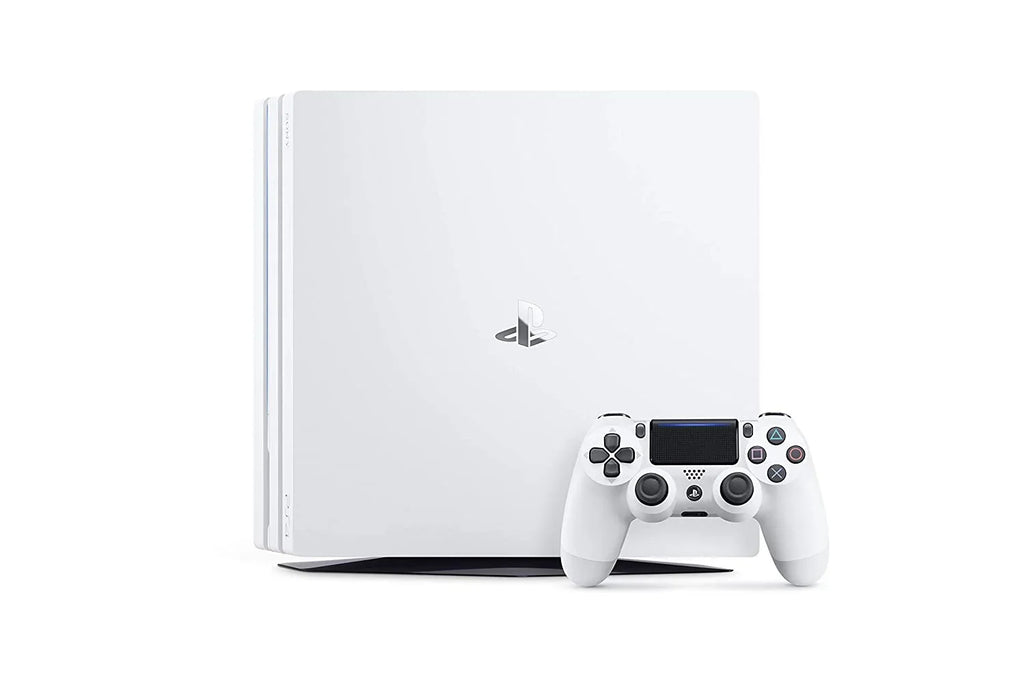Sony PlayStation 4 Original 500GB Matte White Gaming Console + Gaming Earbuds With Microphone   Bundle Like New