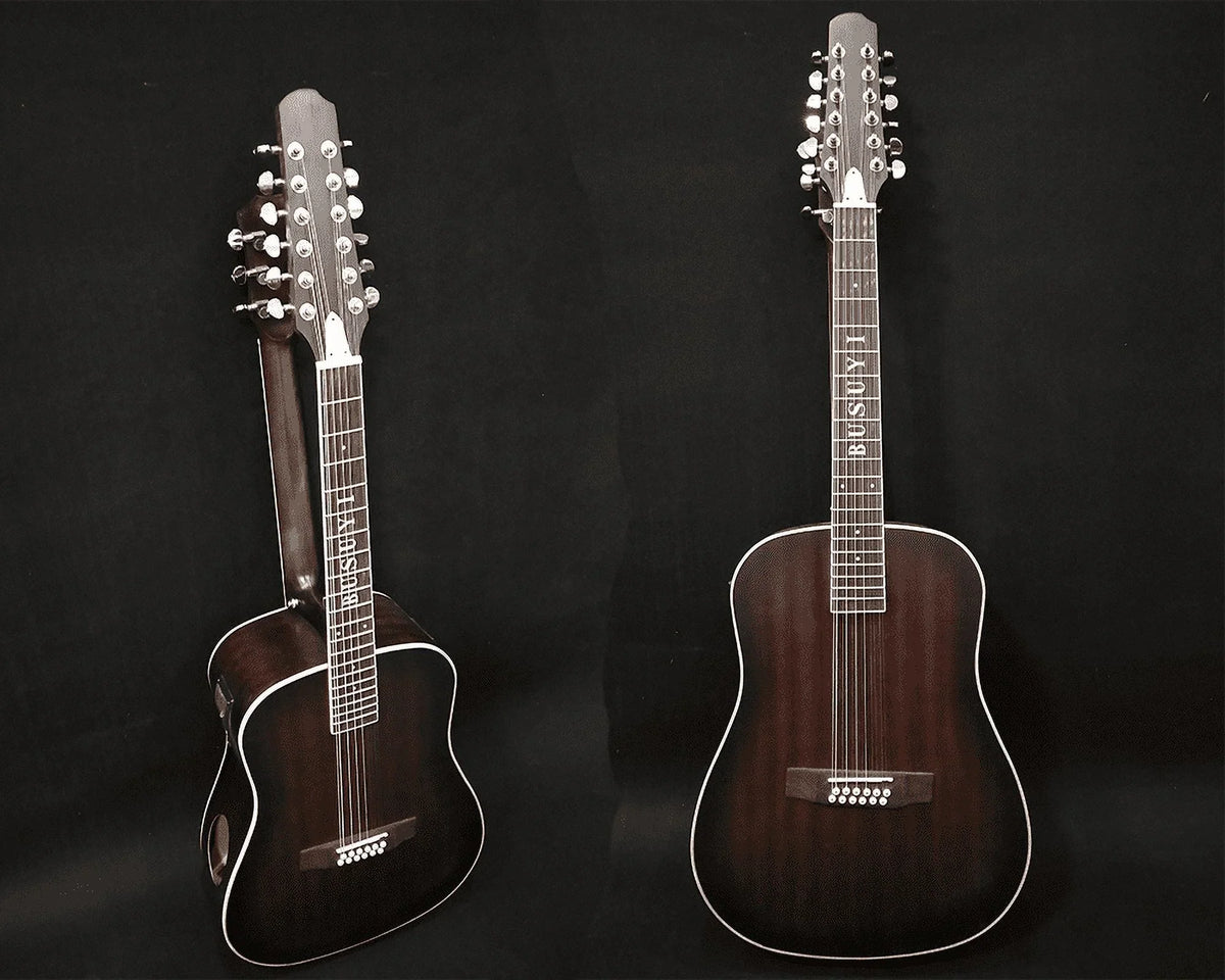 12/6 Strings Acoustic Double Neck, Double Sided Busuyi Guitar 2021