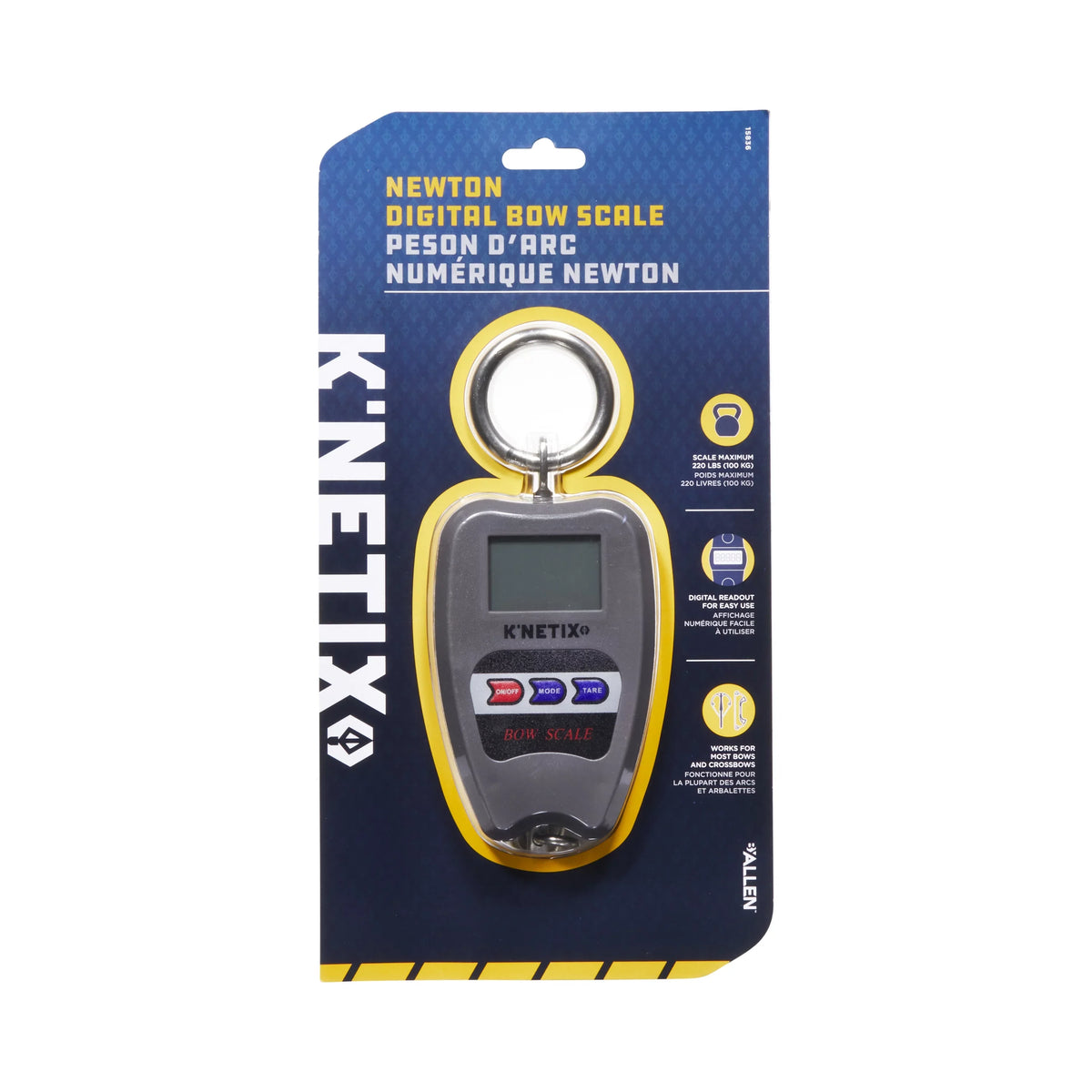 K’netix Newton Digital Bow Scale, 220 lbs.,  Plastic, 15836, Gray