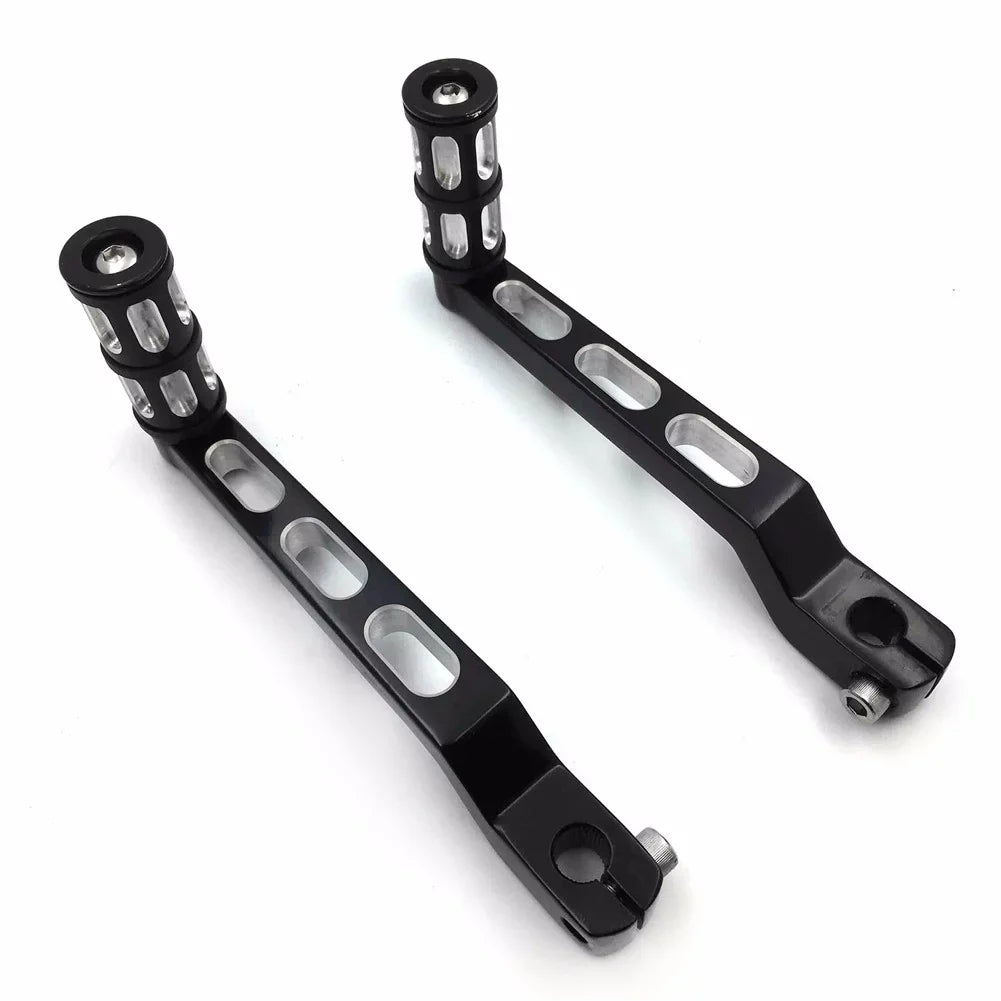 '- Style 009A- Motorcycle Black Aluminum Heel Toe Shift Levers/Gear Shift Pedal Levers w/ Shifter Pegs For Harley Davidson Electra Glide 1988 and later
