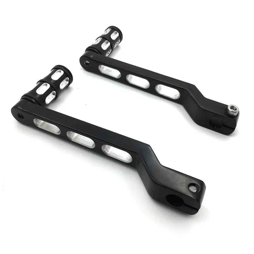 '- Style 009A- Motorcycle Black Aluminum Heel Toe Shift Levers/Gear Shift Pedal Levers w/ Shifter Pegs For Harley Davidson Electra Glide 1988 and later