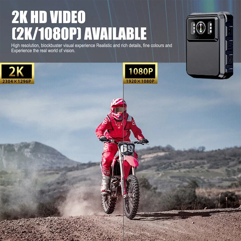 JahyShow Night Vision Body Camera - Mini Camcorder with 1080P Audio Video  and WiFi Connectivity