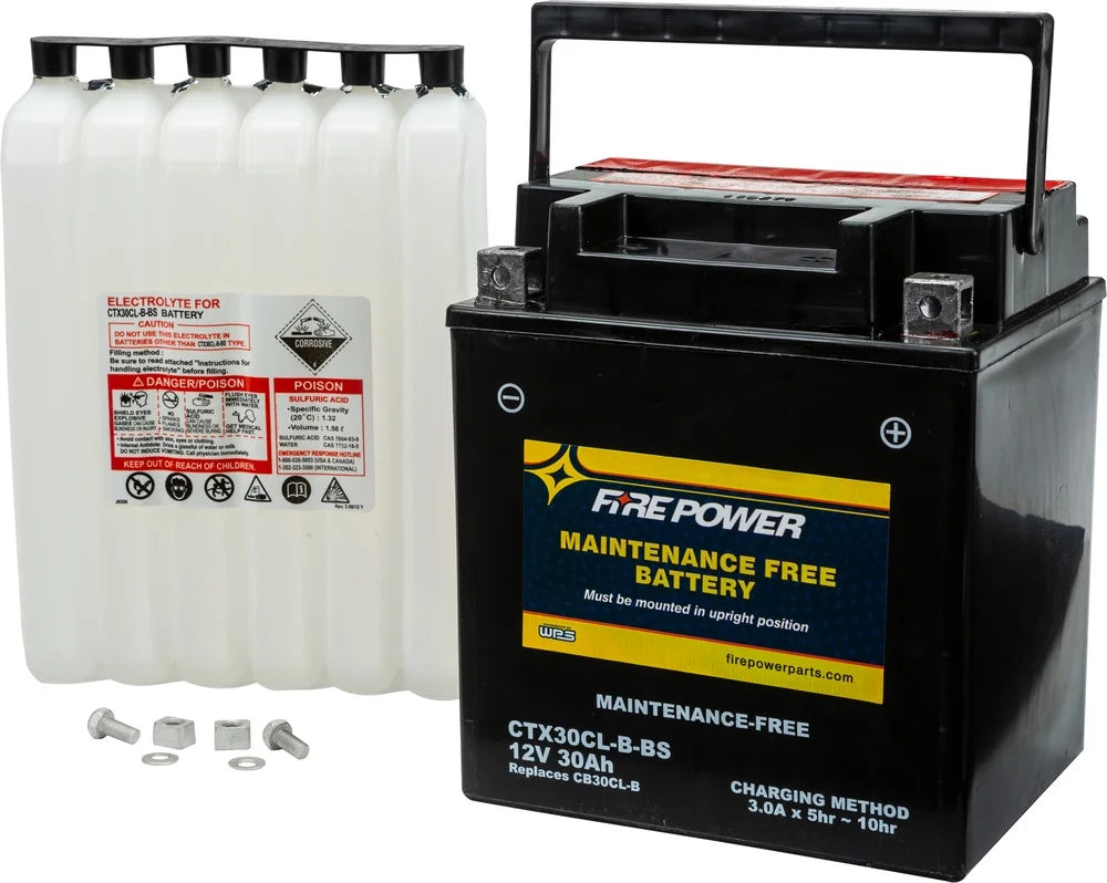 Fire Power Maintenance Free Battery CTX30CL-B- Compatible With Sea-Doo  Cruiser 1100 2007-2015