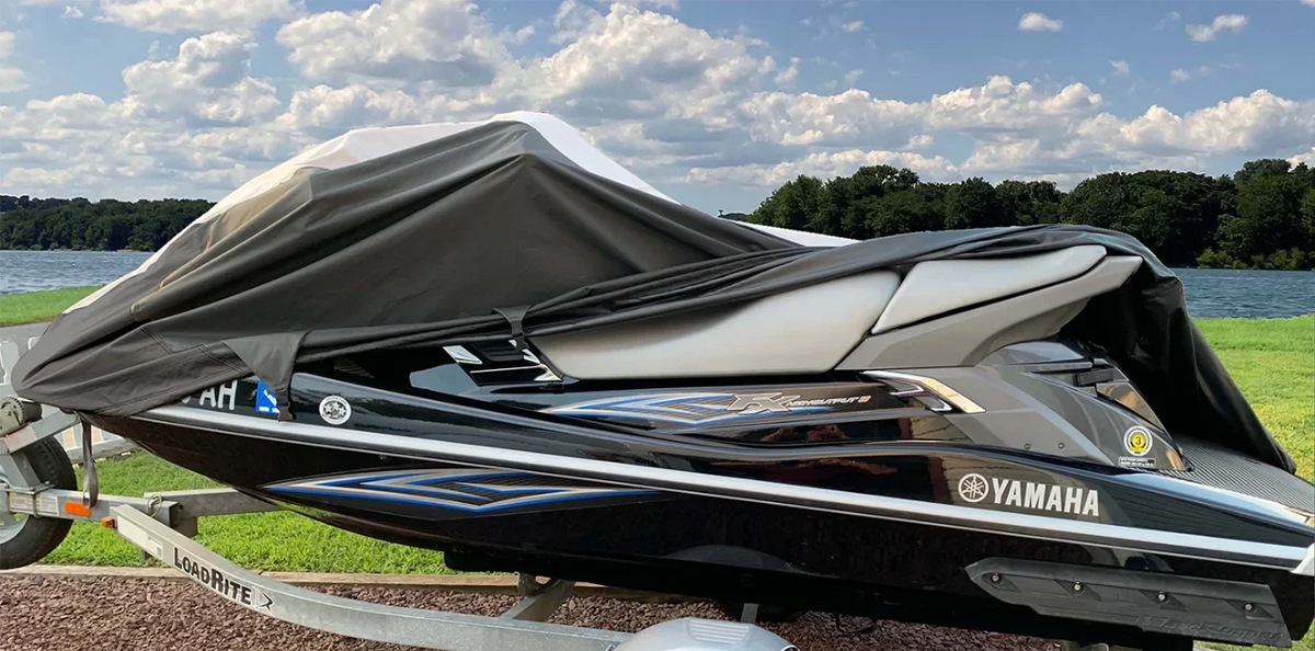 '-  JetSki Cover Compatible for Kawasaki Ultra 300LX 2011-2015 Jet Ski  Watercraft Cover Trailerable