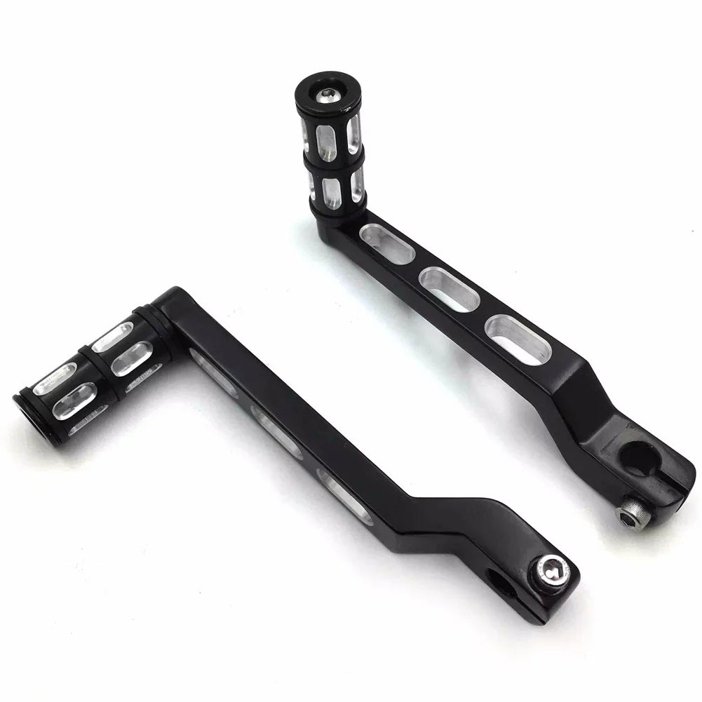 '- Style 009A- Motorcycle Black Aluminum Heel Toe Shift Levers/Gear Shift Pedal Levers w/ Shifter Pegs For Harley Davidson Electra Glide 1988 and later