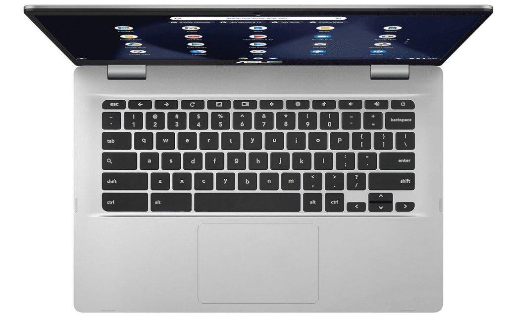Asus (Renewed) C423NA Chromebook 14 14"  Laptop Computer, Intel Celeron N3350 Processor, 8GB LPDDR4 , 64GB eMMC, 802.11AC WiFi, Bluetooth,  Type-C, Silver, Chrome