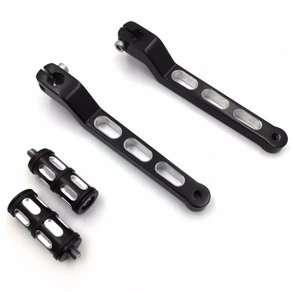 '- Style 009A- Motorcycle Black Aluminum Heel Toe Shift Levers/Gear Shift Pedal Levers w/ Shifter Pegs For Harley Davidson Electra Glide 1988 and later