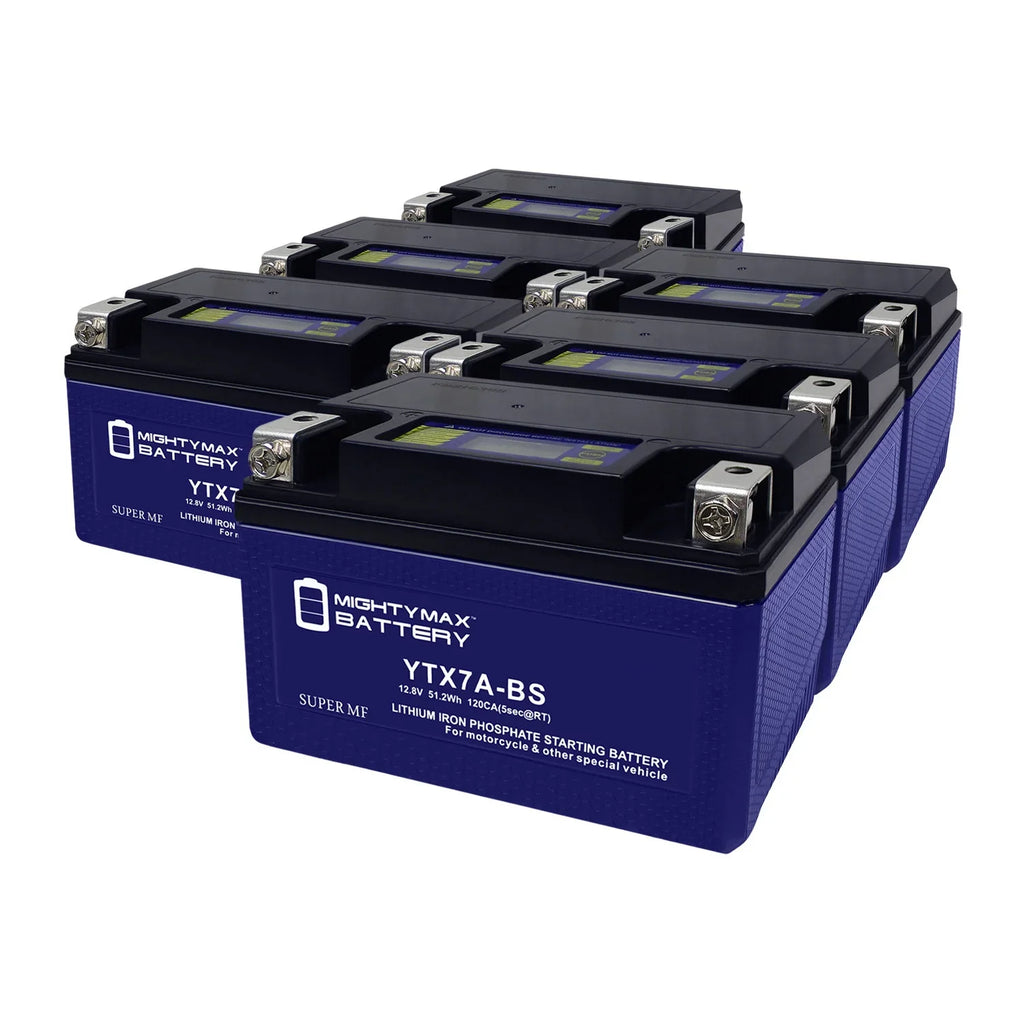 YTX7A- Lithium Replacement Battery Compatible with Peugeot Scooter 50 Tweet Evo 2014 - 6 Pack