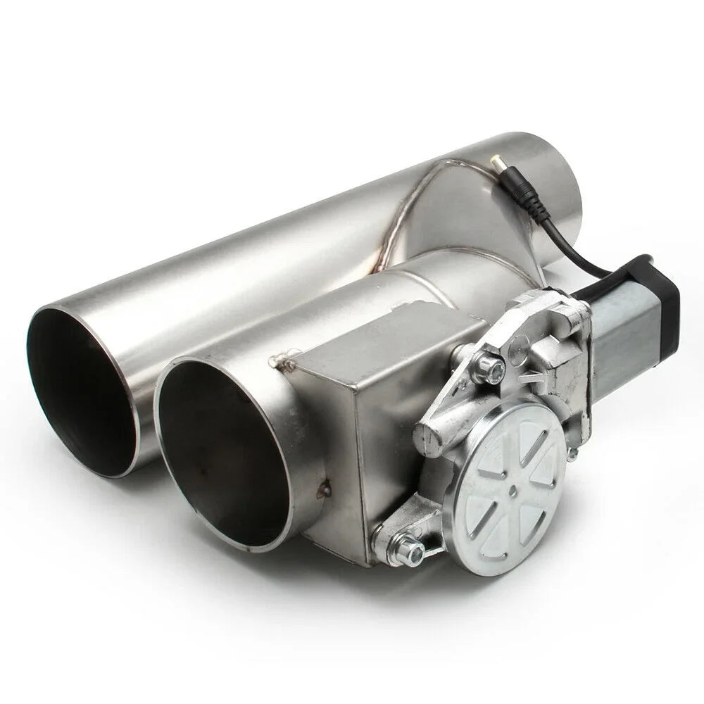 Top10 Racing 2.5" 63mm Electric Exhaust E-cut Out Valve Y Pipe w/ Controller Remote Kit