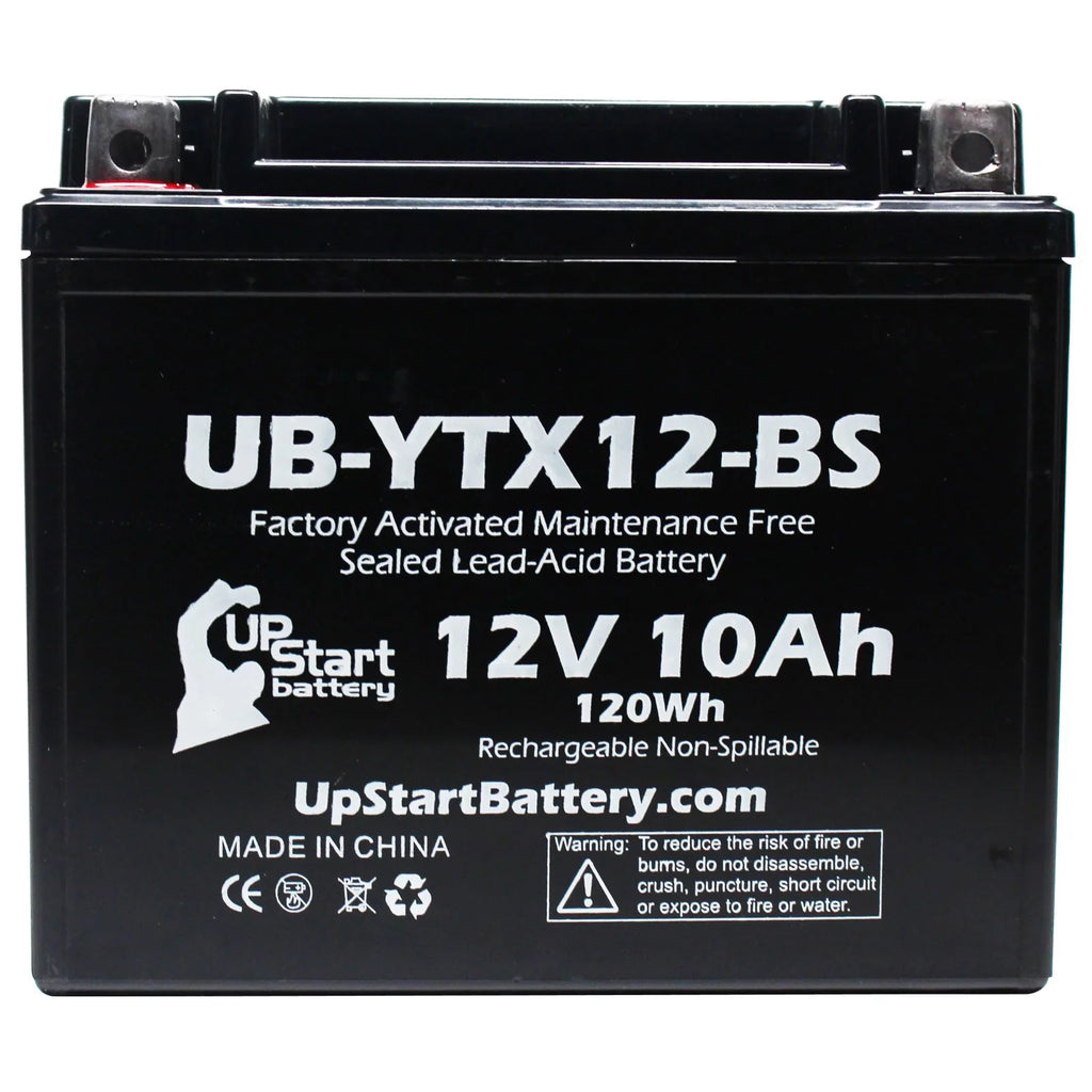 UpStart Battery Replacement 2002 Suzuki -R1000 1000  Factory Activated, Maintenance Free, Motorcycle Battery - 12V, 10Ah, -YTX12-