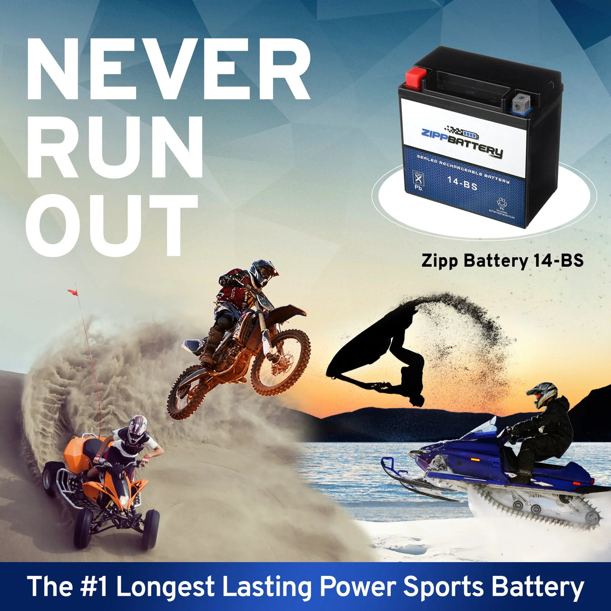 Zipp Battery YTX14- (14- 12 Volt,12 Ah, 200 ) Motorcycle Battery for Honda 1100cc Vt1100c, C3, T Shadow (spirit, Aero, A. C. E. Tourer) 2001