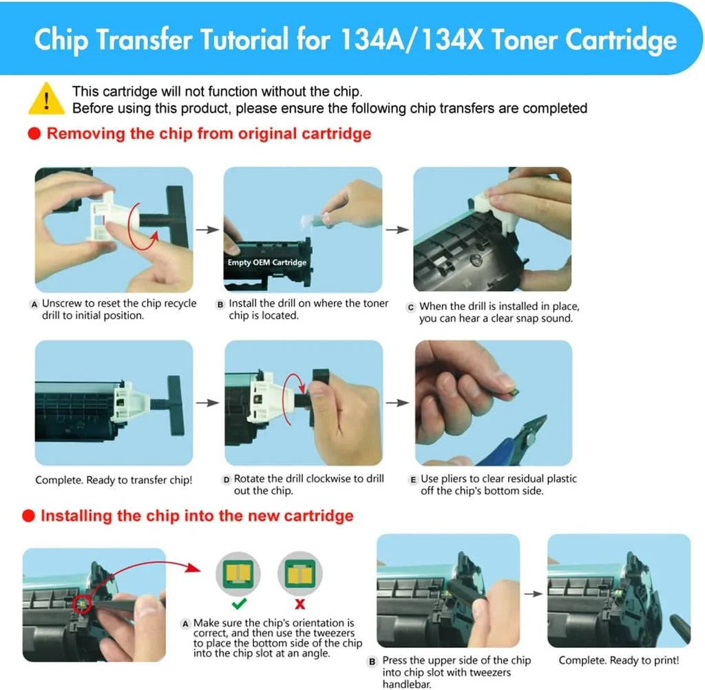 134X 134A Toner Cartridge Compatible for  W1340X W1340A LaserJet M209dw  M234dw M234sdn M234sdw Printer Ink High Yield (Black, 2-Pack)