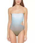 Cutout Bandeau One-Piece Swimsuit,  12