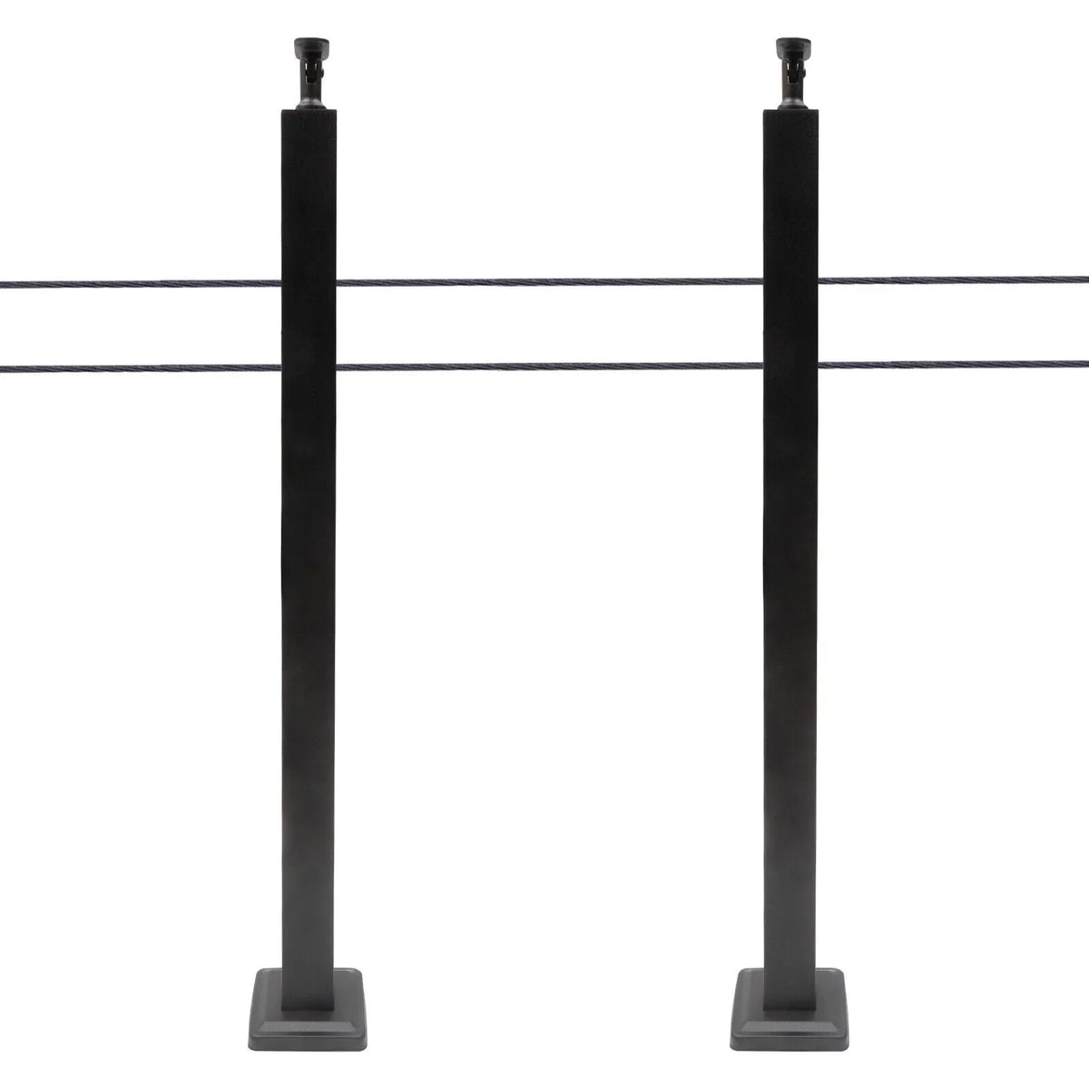 Cable Railing Post 36''x2''x2'' Stainless Steel Square Fence Post Level Two Sides Pre-Drilled for Wood Concrete Level Deck Cable Railing System