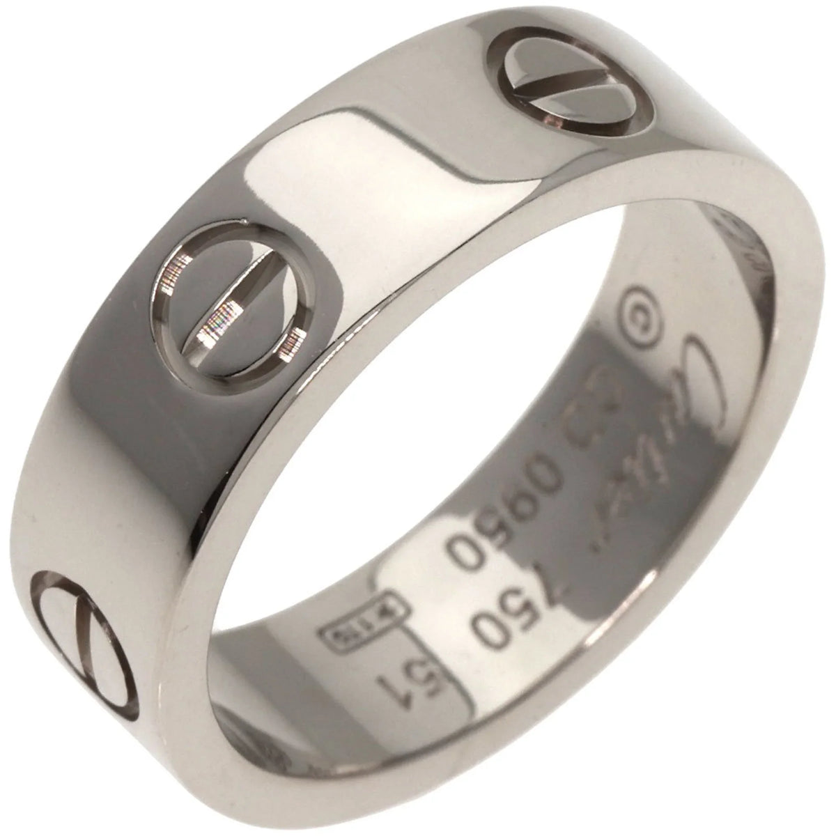 Pre-Owned Cartier Love Ring #51 Ring, 18K White Gold, Women's,  (Good)