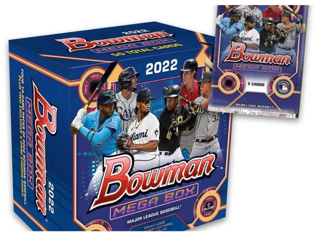 2022 Topps  Bowman Baseball Trading Card Mega Box - 50 cards!