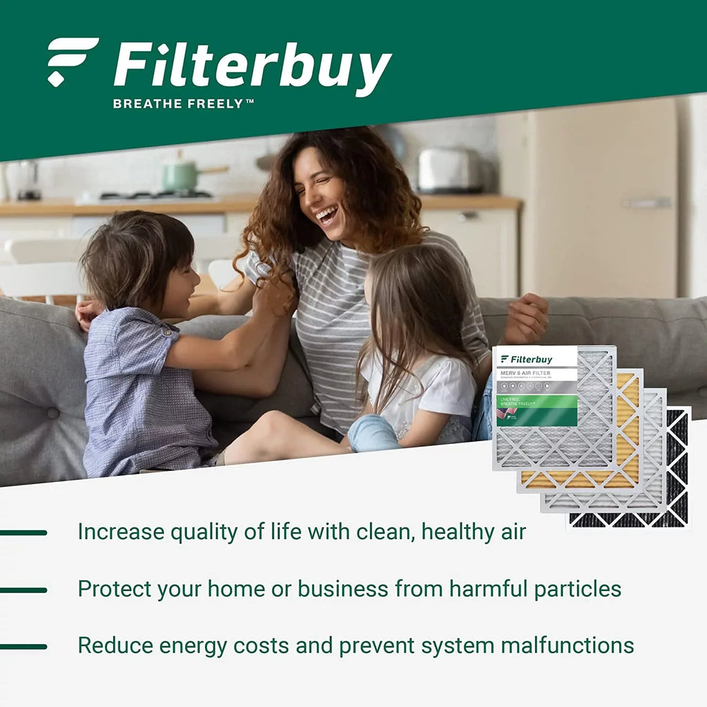 Filterbuy 10x16x4  11 Pleated   Furnace Air Filters (3-Pack)