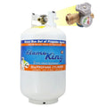 Flame King YSN330 30LB Steel Propane Tank Cylinder with Gauge and  Valve for Grills and BBQs, Camping, Fishing, & Outdoor Activities, White