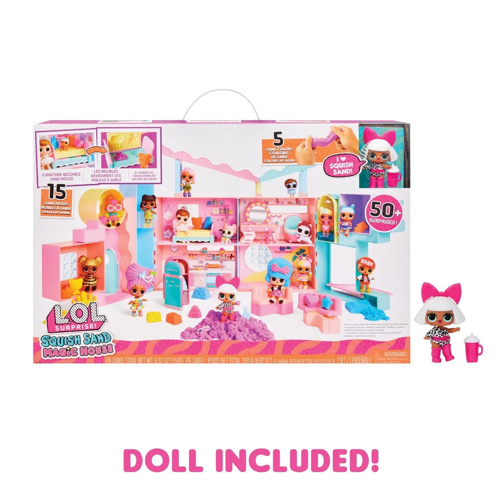 Surprise Squish Sand Magic House Playset with Tot, Ages 4+