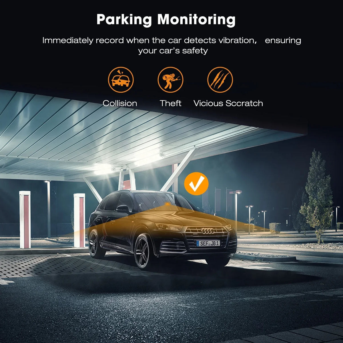 Dash Cam,4K Dash Cam Front 2"  Screen Car Camera with , 170° Wide Angle, , Night Vision, Parking Mode, G-Sensor