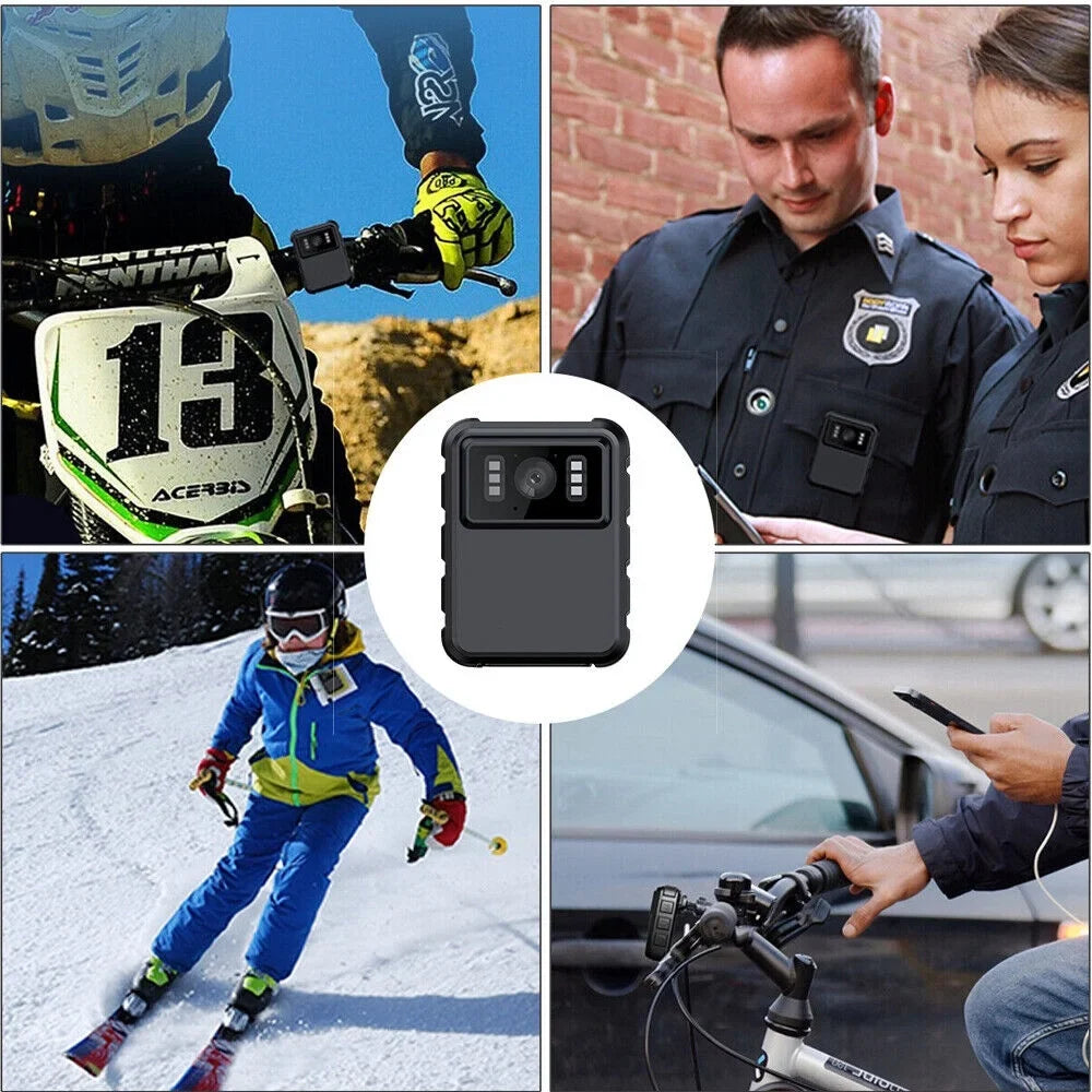 JahyShow Night Vision Body Camera - Mini Camcorder with 1080P Audio Video  and WiFi Connectivity