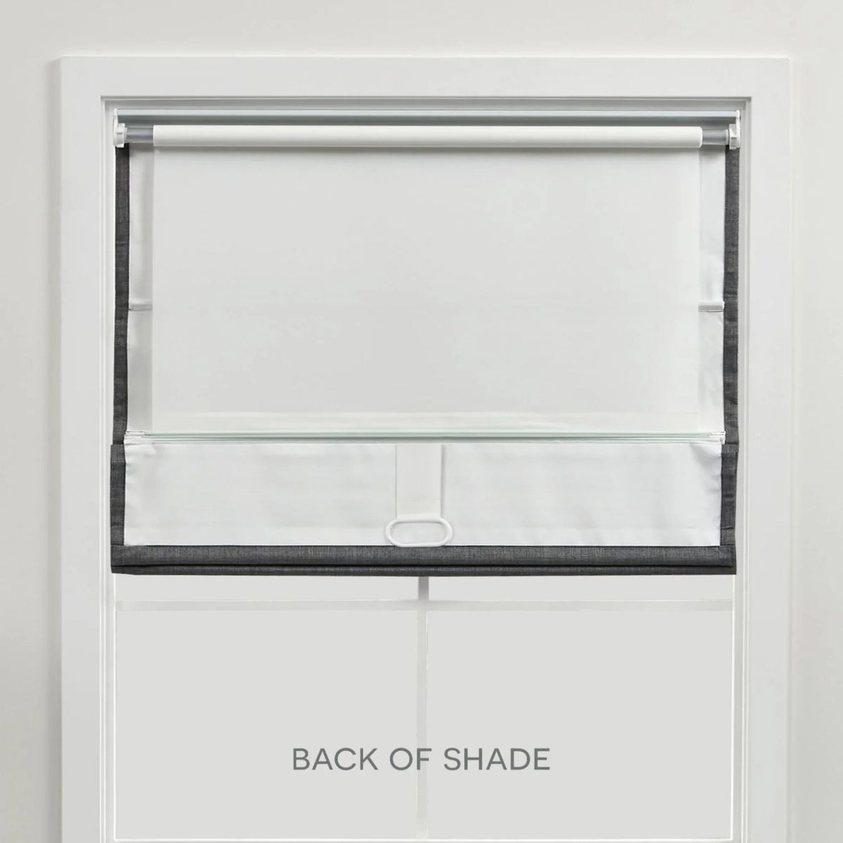 Exclusive Home Esme Total Blackout Roman Shade, 31"x64", Silver